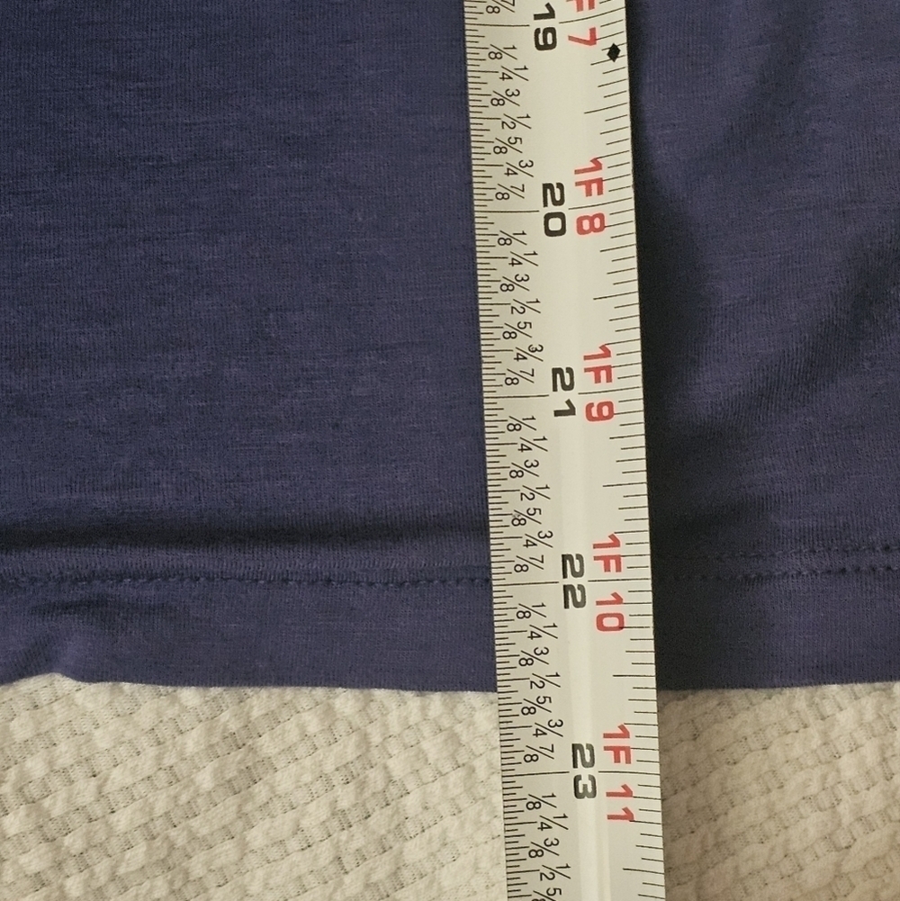 Worthington Purple Stretch Cowl Neck Cap Sleeve Blouse Size petite medium - Picture 6 of 10